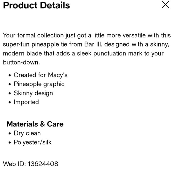 Bar III Ruba Pineapple Graphic Tie Tiki Bar Summer Sunglasses Fun Tie Navy Blue - Picture 8 of 8